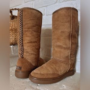 SOLD. UGGS ULTIMATE TALL BRAID BOOTS